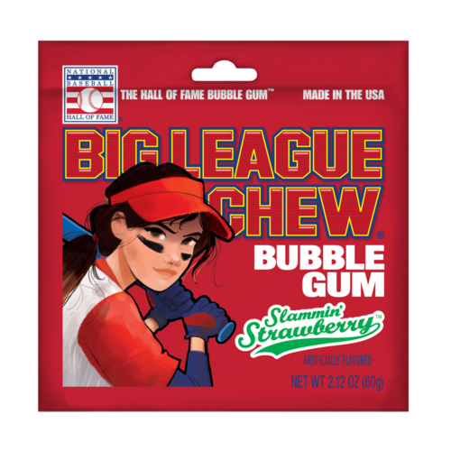 Big League Chew Bubble Gum - Strawberry