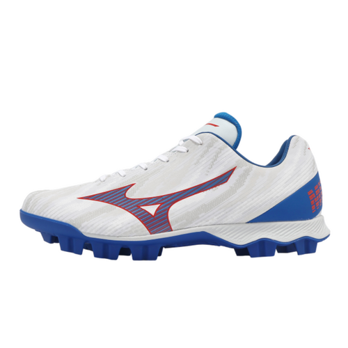 Mizuno Wave LightRevo TPU Moulded Cleats - White/Blue/Red