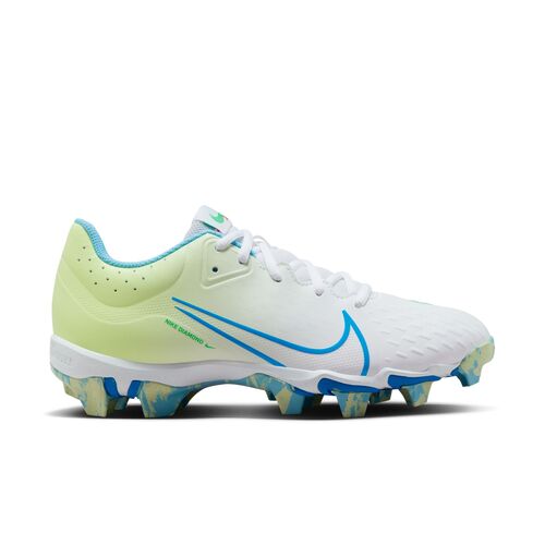 Nike Hyperdiamond 4 Keystone WOMEN'S Moulded Cleats - White/Blue/Lime