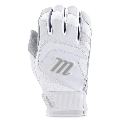 Marucci Signature Leather Batting Gloves - White